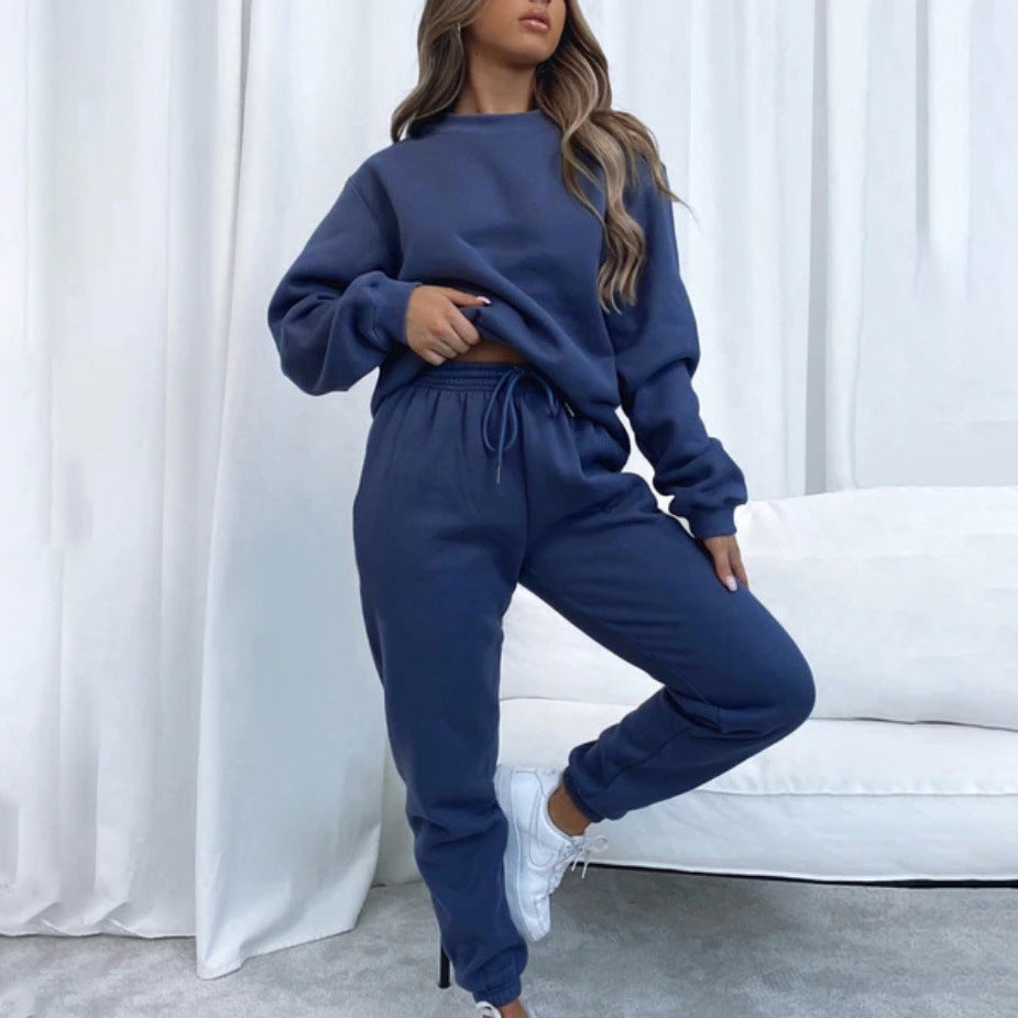 Damen angesagtes Oversized Loungewear-Set aus weichem Fleece R&B