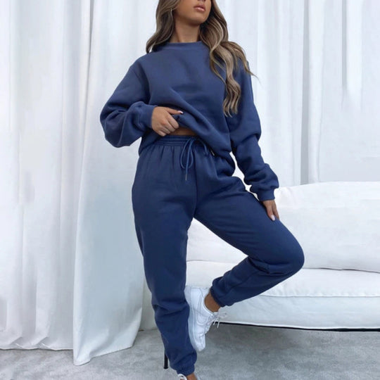 Damen angesagtes Oversized Loungewear-Set aus weichem Fleece R&B