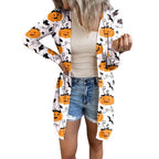 Damen Langärmlige Bluse mit Tiermuster und Knopfverschluss R&B
