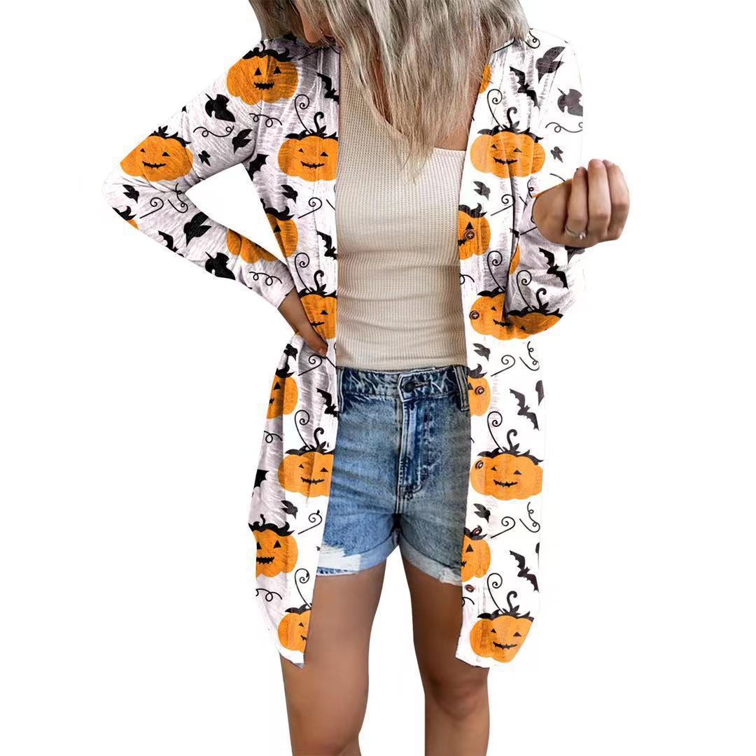 Damen Langärmlige Bluse mit Tiermuster und Knopfverschluss R&B
