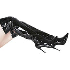 Damen Overknee Stiefel mit glänzender Oberfläche und elegantem Stiletto-Heel R&B