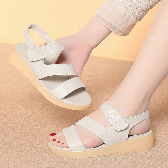 Damen Komfortable Sandalen mit verstellbarem Fesselriemen und dämpfender Sohle R&B