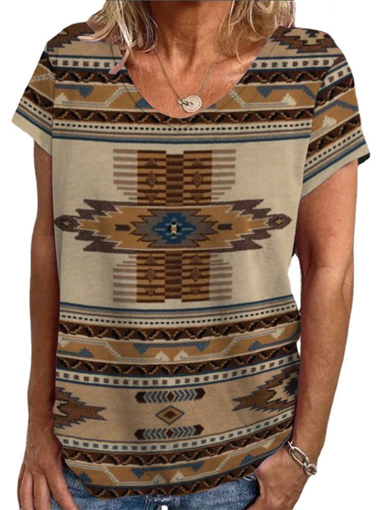 Damen Lockere Bluse mit buntem Paisleymuster R&B