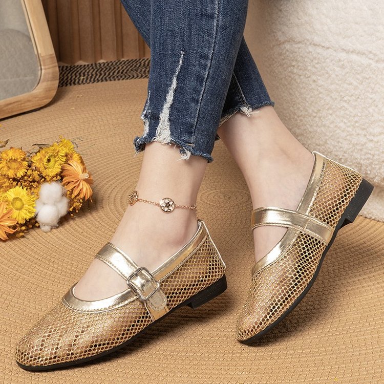 Damen elegante Ballerinas mit Netzdesign R&B
