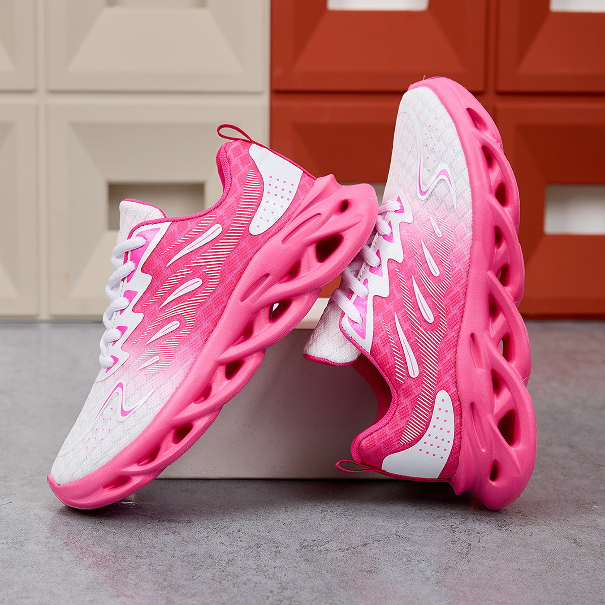 Damen Sportliche Laufschuhe mit dämpfender Systemtechnologie und atmungsaktivem Obermaterial