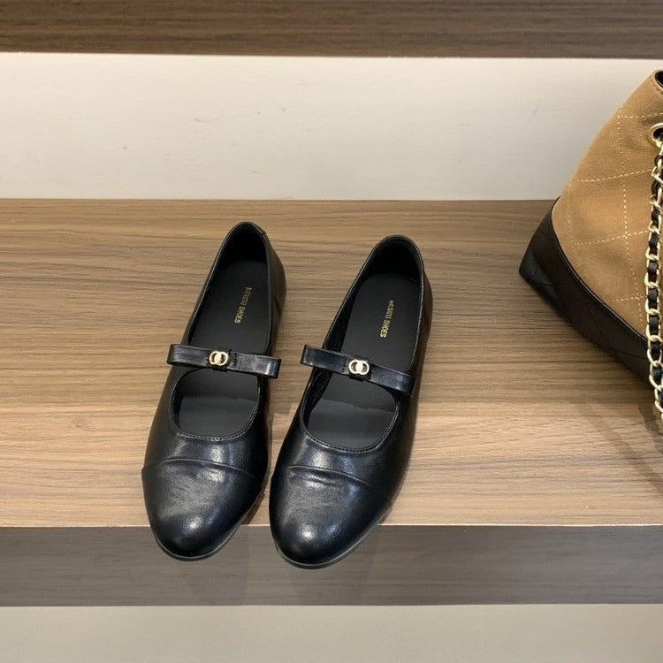 Damen Elegante Mary Jane Ballerinas mit modischem Riemchen und komfortablem Fußbett R&B
