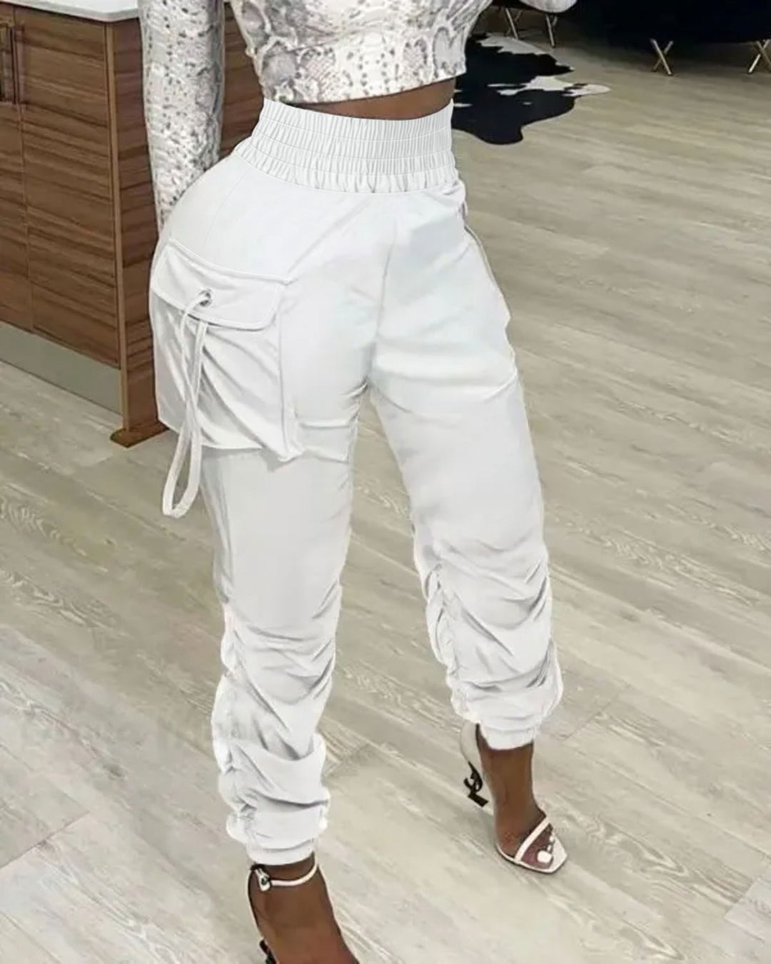 Damen Cargo-Hose mit Raffung und praktischen Taschen R&B