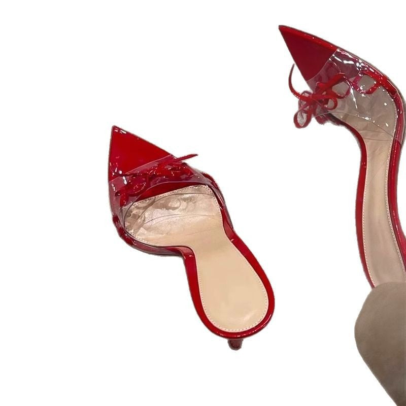 Damen moderne transparente High Heel Sandalen R&B