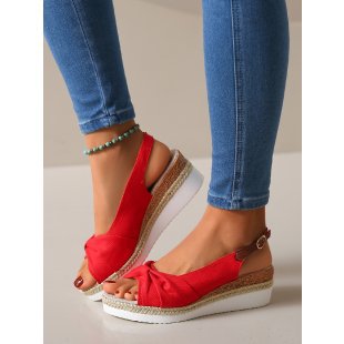 Damen Wedge-Sandaletten mit elegantem Knoten-Design R&B