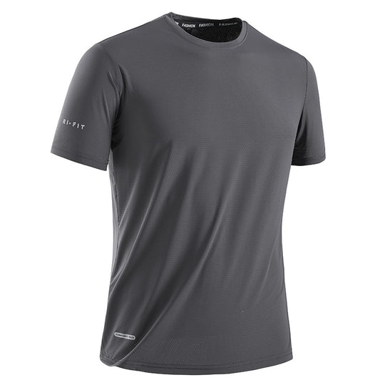 Herren nan atmungsaktives Funktions-T-Shirt aus perforiertem Mesh für Training R&B