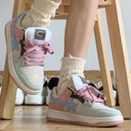 Damen Fashion-Sneaker mit modischem Retro-Design und trendigen Applikationen R&B