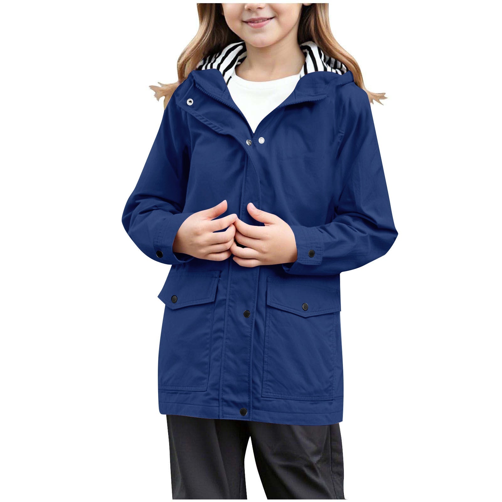 Damen wetterfeste Parkajacke mit praktischen Taschen und verstellbarem Kapuzenkragen R&B