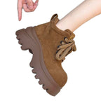Damen Chunky Boots mit hohem Profil und robustem Schnürverschluss R&B