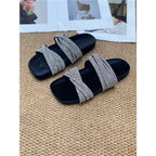 Damen trendige Hausschuhe mit elastischen Riemen R&B