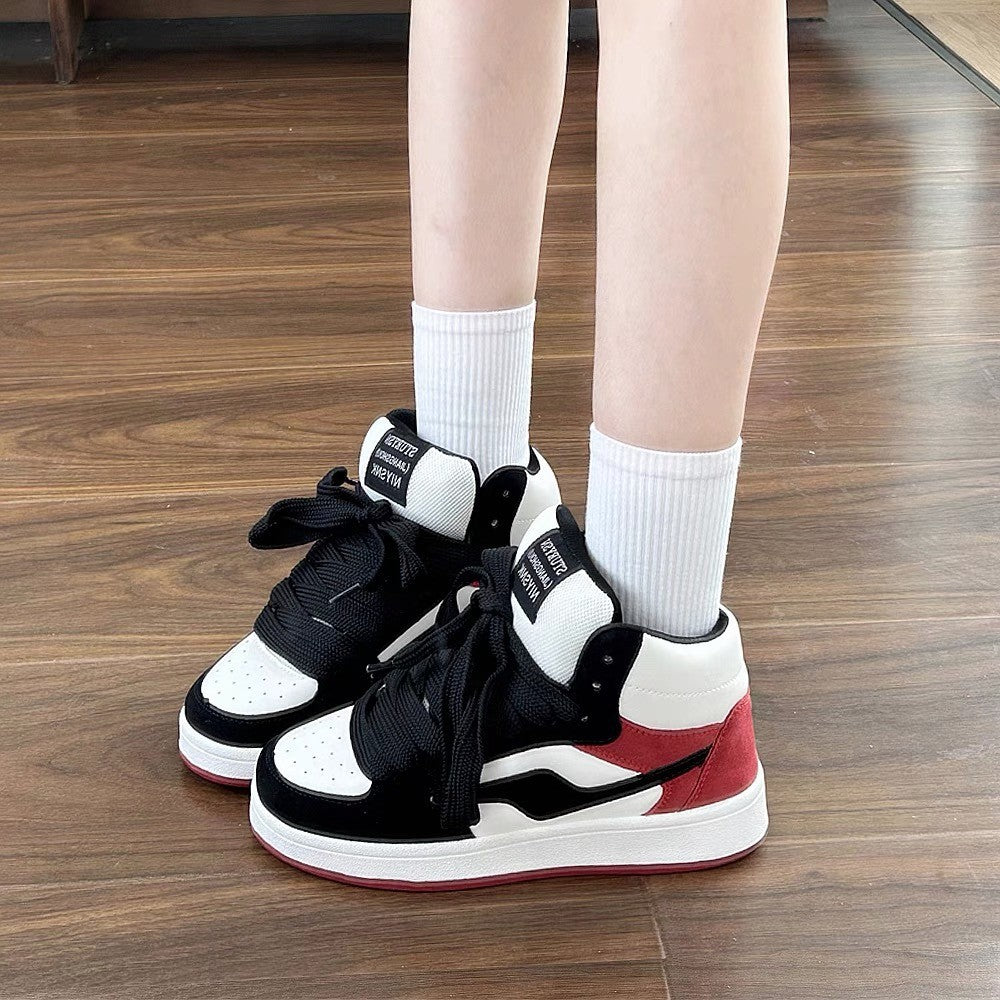 Damen Hochwertige High-Top Sneakers mit atmungsaktivem Gewebe und modischem Design R&B