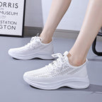 Damen Sneakers mit atmungsaktivem Mesh-Obermaterial und dämpfender Sohle R&B