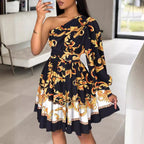Damen Wickelkleid mit asymmetrischem Schnitt R&B