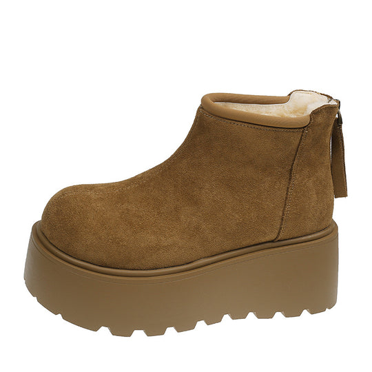 Damen Platform-Stiefelette mit kuscheligem Innenfutter R&B