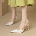 Damen Elegante Slingback-Pumps mit raffiniertem Schmuckdetail R&B