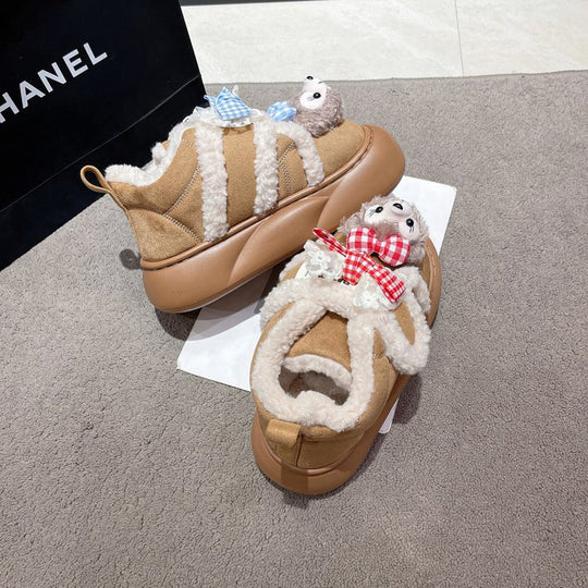 Damen Kuschelige Hausschuhe mit süßem Tierdesign und komfortablem Innenfutter R&B