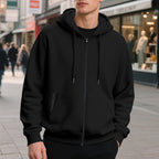 Herren Kapuzenjacke mit leichtem Reißverschluss und praktischen Taschen R&B