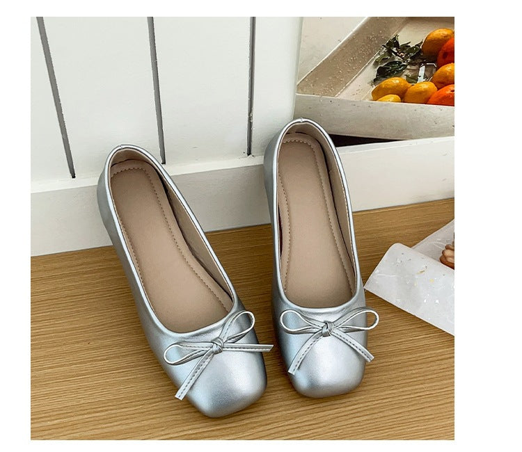Damen Elegante und bequeme Ballerinas mit süßem Schleifen-Detail R&B