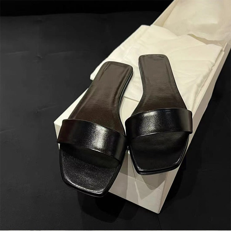 Damen Elegante und moderne Slides mit breitem Riemen R&B