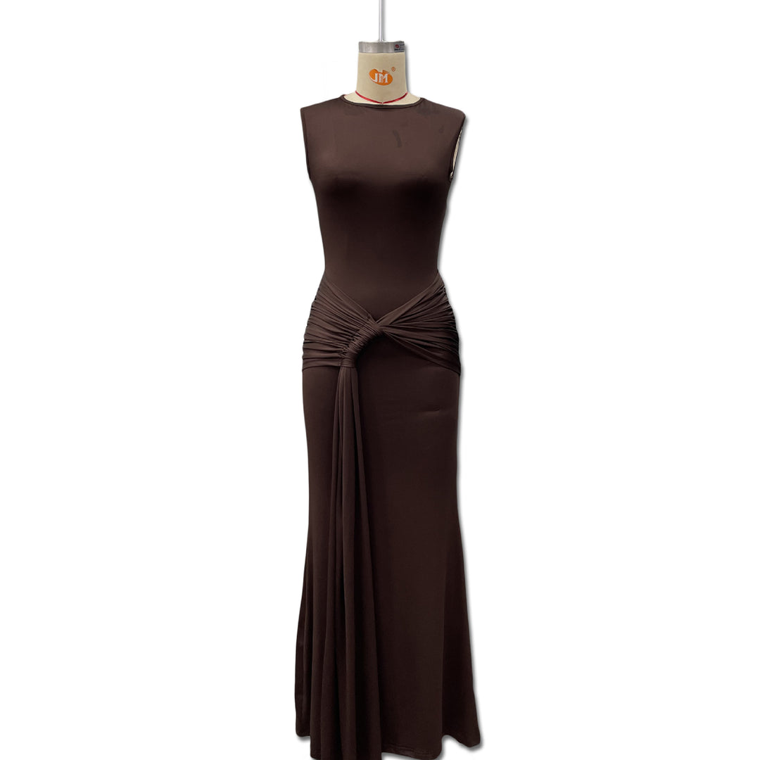 Damen Maxikleid mit stilvollem Wickel-Design und figurformender Silhouette R&B