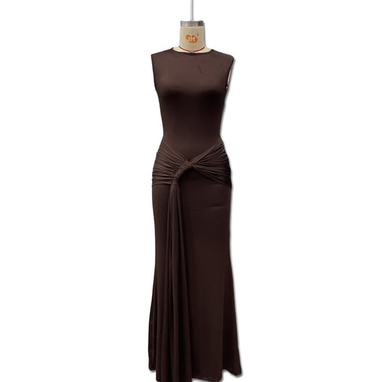 Damen Maxikleid mit stilvollem Wickel-Design und figurformender Silhouette R&B