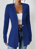 Damen elegante Blazerjacke mit asymmetrischem Schnitt R&B