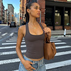 Damen Sportliches Tanktop mit breiten Trägern R&B
