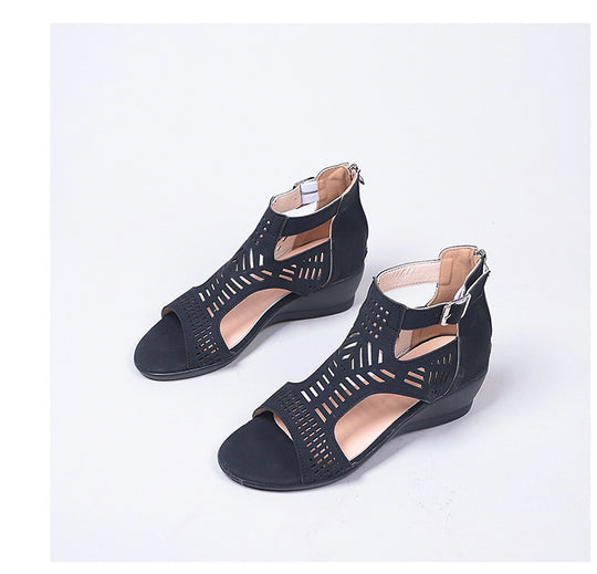 Damen Wedge-Sandalen mit innovativem Cut-Out Design R&B