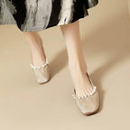 Damen elegante Ballerinas mit perlverziertem Design und komfortablem Fußbett R&B
