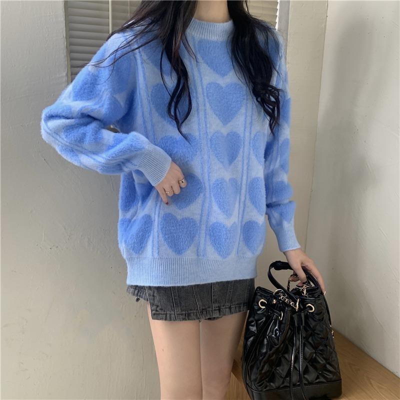 Damen kuscheliger Pullover mit abwechslungsreichem Muster und lässigem Schnitt R&B