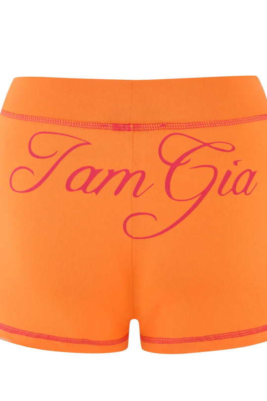 Damen Sportliche Shorts mit auffälligem Logo R&B
