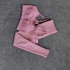 Damen Sportliches Crop Top- und Leggings-Set mit atmungsaktivem Material R&B