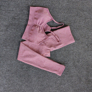 Damen Sportliches Crop Top- und Leggings-Set mit atmungsaktivem Material R&B