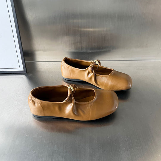 Damen elegante Ballerinas mit dekorativem Riemen und komfortablem Fußbett R&B