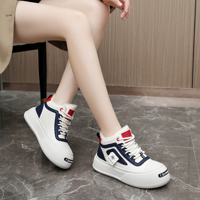 Damen Hohe Winter Sneakers mit kuscheligem Innenfutter und rutschfester Sohle R&B