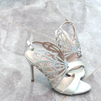 Damen Elegante Slingback Sandalen mit dekorativen Strassapplikationen R&B