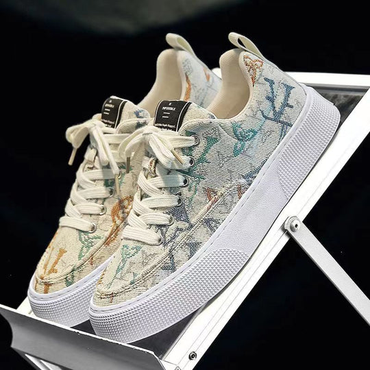 Damen Modische Canvas Sneakers mit einzigartiger Druckgestaltung R&B