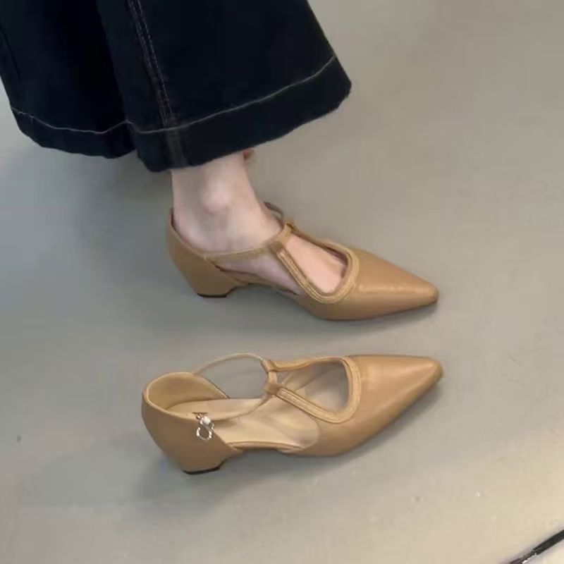 Damen elegante spitze Mary Jane Schuhe mit Riemen R&B