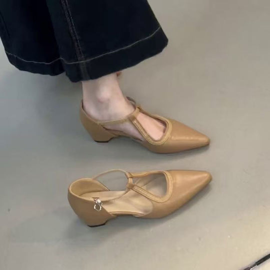 Damen elegante spitze Mary Jane Schuhe mit Riemen R&B
