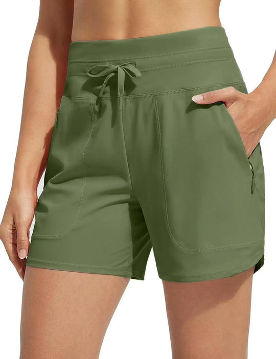 Damen Performance aktive Shorts mit integriertem Boxershorts-Futter R&B