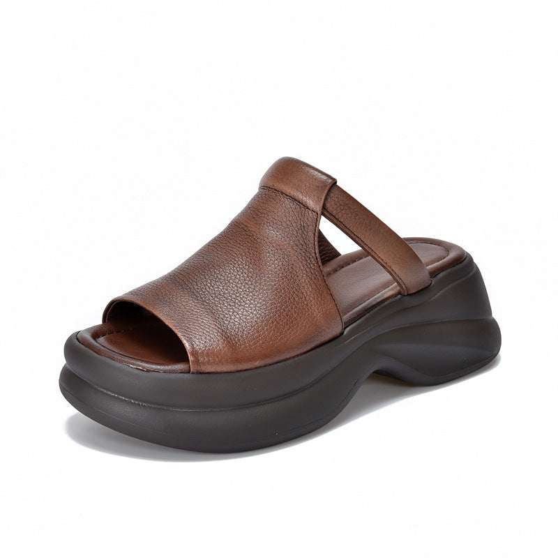 Damen Plattform-Sandalen mit eleganter Vorderseite und gepolsterter Sohle R&B