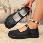 Damen Mesh-Ballerinas mit verstellbarem Riemen R&B