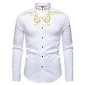 Herren Langarmshirt mit elegantem Stickereidesign R&B