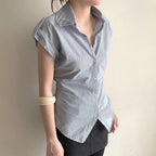 Damen elegante Bluse mit modernen Streifen R&B