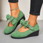 Damen Wedge-Sandalen mit dekorativem Schleifen-Detail R&B