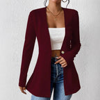 Damen elegante Blazerjacke mit asymmetrischem Schnitt R&B
